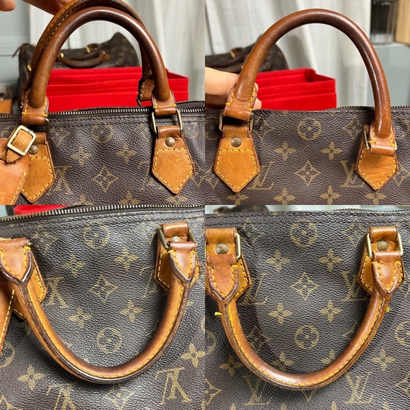 Authentic Louis Vuitton Satchel Bag Speedy 30 Monogram Used LV Handbag Vintage - Picture 10 of 16